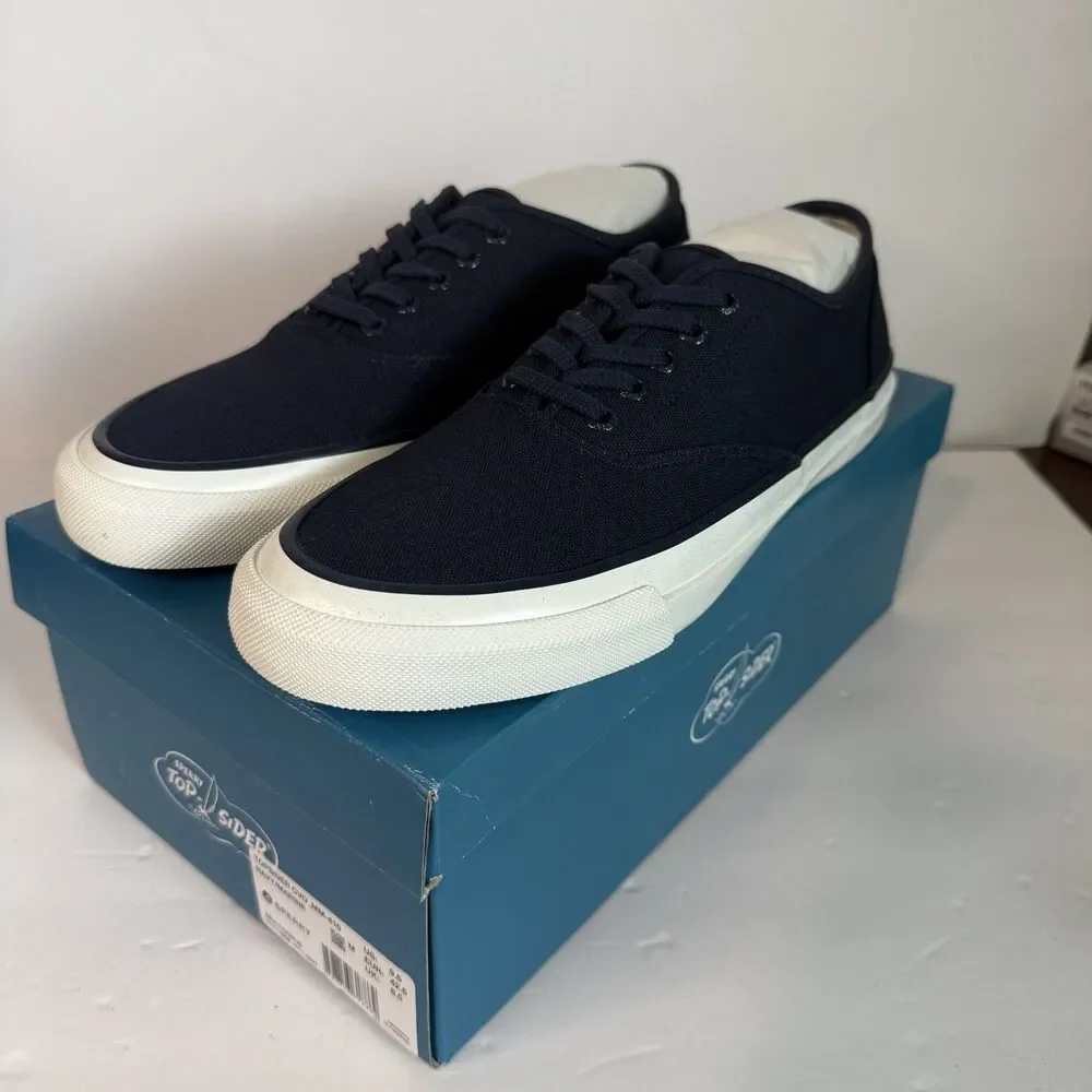 Sperry Top-Sider CVO Canvas Sneakers Men's Size 9.5 Navy Blue Deck Shoes New Box